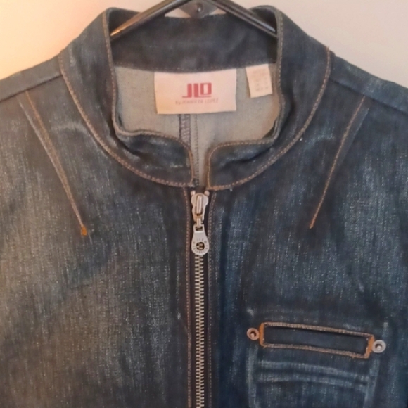 JLo by Jennifer Lopez Indigo Denim Jacket, Medium - Picture 3 of 7